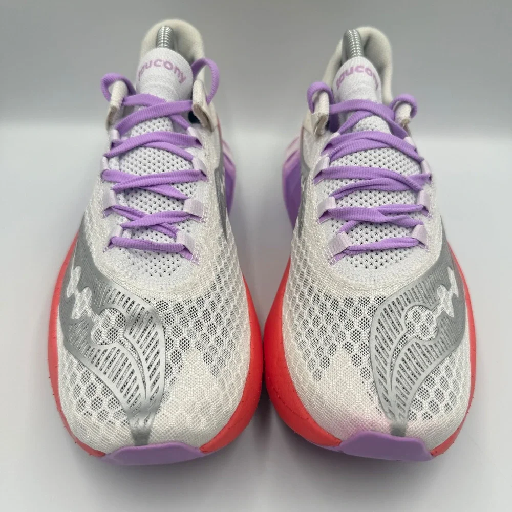 Saucony Endorphin Pro 3 Women Size 10.5 Running Shoes White Pink Purple Sneakers